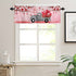 Kitchen Cafe Window Valance Valentine's Day Red Love Tree Rod Pocket Short Curtain Panel Spring Curtains, Romantic Farm Truck with Heart Window Treatments Drapes for Living Room Bathroom Bedroom
