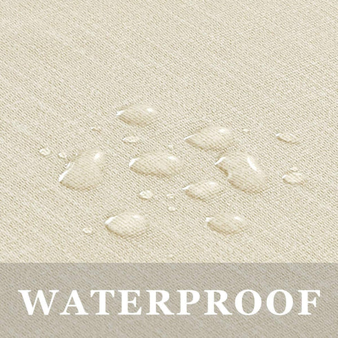 NLMUVW Round Fitted Vinyl Tablecloth with Elastic Edge 100% Waterproof Oil Proof PVC Table Cloth Wipe Clean Table Cover for Indoor and Outdoor, Champagne, 45"- 56"