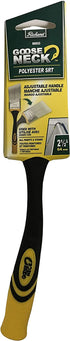 Richard 80833 Goose Neck Angular Paint Brush with Flexible Soft Grip Handle, 2-1/2"