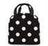 Kslai White and Black Polka Dot Lunch Bag Tote Bag Lunch Bag for Women Lunch Box Insulated Lunch Container