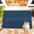 Mibao Durable Door Mat, Heavy Duty Rubber Doormats, Welcome Mats, Indoor Outdoor, Non-Slip, Easy Clean, Absorb Water, Low-Profile Mats for Entry, Patio, Garage, Entrance Way (18×30, Blue)