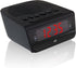 GPX C224B Dual Alarm Clock AM/FM Radio with Red LED Display (Black)