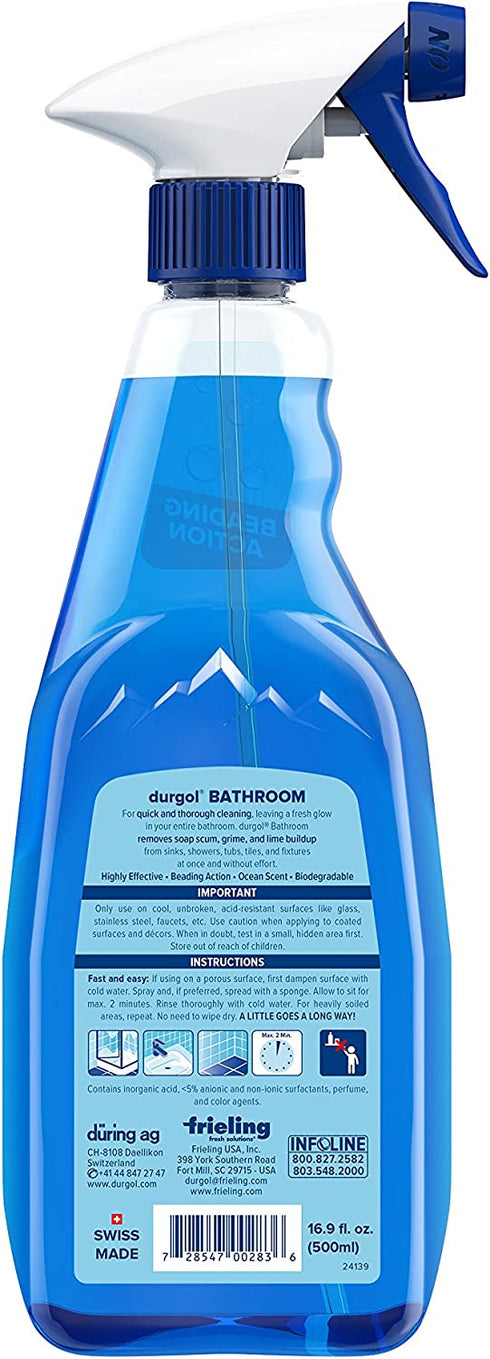 Durgol Bathroom Cleaner and Descaler, 16.9 oz, Blue