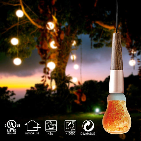 Elvissmart ES-1651B-2PK E26 Smart Dimmable Led Light Bulb 7 Watt Indoor Himalayan Pink Salt, 2 Count (Pack of 1), Pack of 2