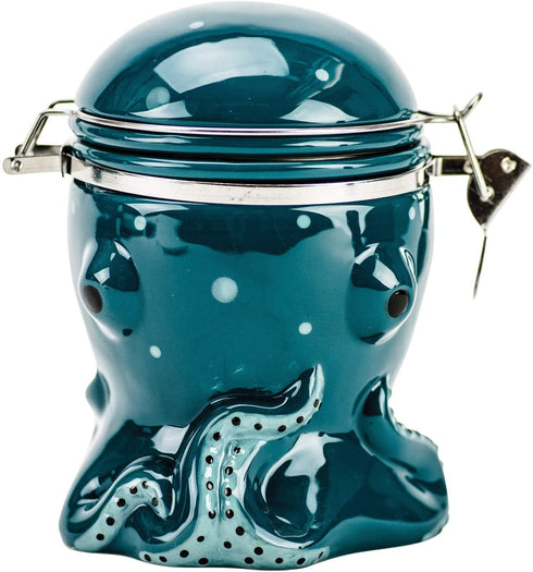 Boston Warehouse Blue Octopus Hinged 6 Inches Snack or Treat Jar
