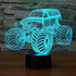 3D LED Illusion Lamp Monster Truck Night Light Optical Lighting Car Effect Touch Switch USB Powered LED Decoration Night Desk Lamp