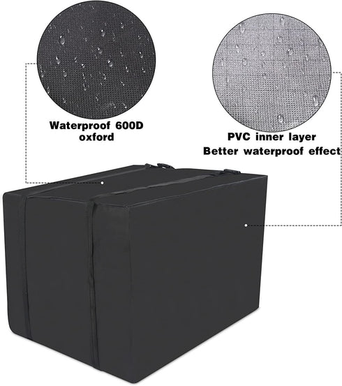 Rohuis Window Air Conditioner Covers for Outside Units - Outdoor Window AC Cover for Winter, Windproof Waterproof AC Unit Cover with Adjustable Straps, 25.6Wx21Dx17H inches