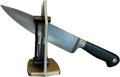 Official As Seen On TV Bavarian Edge Kitchen Knife Sharpener by BulbHead, Sharpens, Hones, & Polishes Serrated, Beveled, Standard Blades