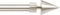 Silver Curtain Rod for Windows & Doors Curtains Extendable 36 to 66 Inch Adjustable Single Window Curtain Rod with Conical Finials & Brackets Set (3/4 Inch) - By Deco Window