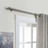 Silver Curtain Rod for Windows & Doors Curtains Extendable 36 to 66 Inch Adjustable Single Window Curtain Rod with Conical Finials & Brackets Set (3/4 Inch) - By Deco Window