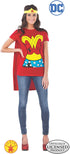 Rubies Women's DC Comics Wonder Woman T-Shirt with Cape and Headband