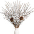 Houele - Long Stem Artificial Flowers for Tall Vase, Fake Branches, Pussy Willow Branches Home Vase Fillers for Home Hotel Office Bedroom DIY Decor (10 Pcs White + 2 Pcs Pine Cones)