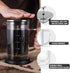 VEVOK CHEF French Press Coffee Maker Glass Coffee Press 34 Ounce Tea Maker Double Wall Insulate Heat Resistant Glass Tea Coffee Press with 2 Extra Screens with Glass Handle Non-slip Silicone Base