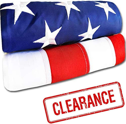 American Flag - Heavy-Duty US Flag - Embroidered Stars - Nylon USA Flag Built for Outdoors - Sewn Stripes - UV Protection - Brass Grommets (3x5 ft)