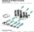 Measuring Cups : U-Taste 18/8 Stainless Steel Measuring Cups and Spoons Set of 10 Piece, Upgraded Thickness Handle(Aqua Sky)