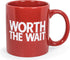 Heinz Ketchup Logo"Worth The Wait" Ceramic Coffee Mug | Collectible Drinkware And Novelty Kitchen Gifts | Oversized Cup For Tea, Cocoa, Hot And Cold Beverages | Holds 16 Ounces
