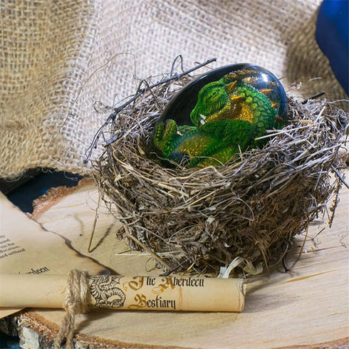 WFLWLHH Lava Dragon Egg, Dream Crystal Transparent Dragon Egg, Green Flying Dragon with Lava Base, Crystal Transparent Lava Dragon Egg Resin Handmade Sculpture Ornaments Souvenir. (Purple)