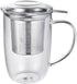 Enindel 3020.04 Glass Tea Mug with Infuser and Lid, Tea Cup, Clear, 18 OZ, GM004