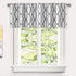 DriftAway Mason Geometric Trellis Pattern Window Curtain Valance Rod Pocket 52 Inch by 18 Inch Plus 2 Inch Header Gray