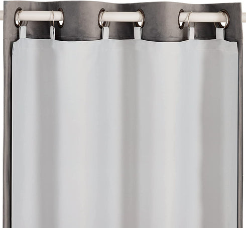 Melodieux Thermal Insulated Blackout Curtain Liner for 84 Inch Long Curtains, Off White, 40 by 80 Inch, 1 Panel, Rings Included