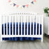 Crib Bed Skirt 4 Sides Pleated Dust Ruffle Adjustable Fit Standard Crib Toddler Bed Skirts for Baby Boy or Baby Girl Crib Bedding, Navy Blue Crib Skirt Machine Wash