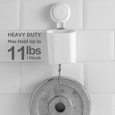 LEVERLOC Toothbrush Holder Suction Cup Wall Mounted Drill-Free for Bathroom Shower Electric Toothbrush Toothpaste Razor Holder Removable Waterproof Sturdy Self Draining, Tableware Holder for Kitchen