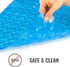 HealthSmart Bath Mat Extra Large No Slip Shower & Bathtub Mat with Suction Cups and Drain Holes for Anti-slip Grip, Machine Washable, Extra Large, 40 x 15.5, Blue