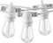 WOOLZ 25FT Led Outdoor Patio Lights with 8+1(Spare) 1W Dimmable Shatterproof S14 Bulbs, Waterproof Outdoor String Lights for for Party, Patio, Garden, Porch and Wedding.