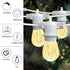 WOOLZ 25FT Led Outdoor Patio Lights with 8+1(Spare) 1W Dimmable Shatterproof S14 Bulbs, Waterproof Outdoor String Lights for for Party, Patio, Garden, Porch and Wedding.