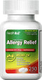 HealthA2Z Allergy Relief, All Day Allergy, Cetirizine HCL 10mg, 250 Tablets, Compare to Zyrtec® Active Ingredient.