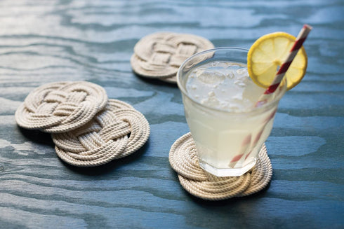 Now Designs Crocheted Nautical Rope Coaster, Set of Four