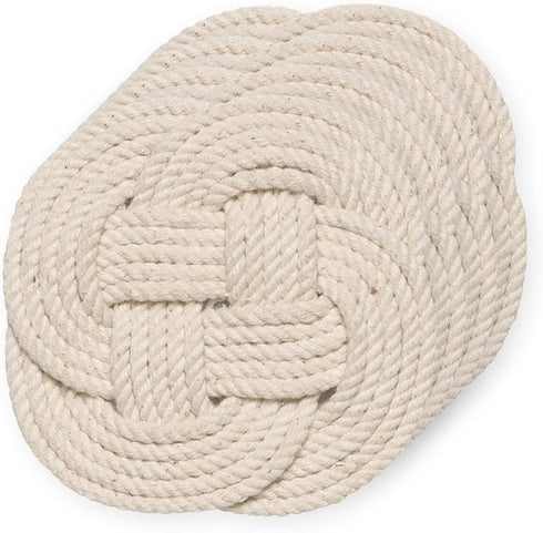 Now Designs Crocheted Nautical Rope Coaster, Set of Four