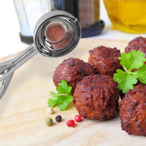 Cookie Scoops for Baking Set of 3, Ice Cream Scoop Set with Trigger Stainless Steel Set Excellent for Melon Ball, Cupcake, Muffin, Meatball, Include Large Medium Small Size