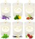 FKJOL Scented Candles Gift Set, 6 Natural Soy Wax Aromatherapy Candle with Essential Oil for Stress Relief, Smoke-Free Strong Fragrance Long Lasting Candles for Bath Home Women,White,YB6P