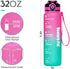 Venture Pal 32oz Motivational Leakproof Fast Flow Trendy Water Bottle with Time Marker & Removable Strainer to Remind You Drink More Water and Hydrate in Style