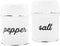 AuldHome Salt and Pepper Shaker Set; Rustic White Enamelware Retro Vintage Style Shaker Set
