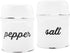 AuldHome Salt and Pepper Shaker Set; Rustic White Enamelware Retro Vintage Style Shaker Set