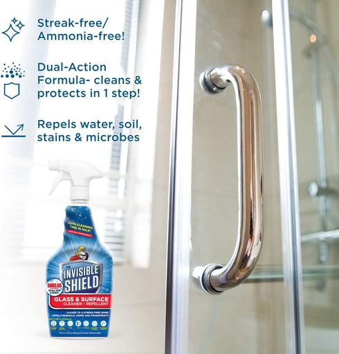 Invisible Shield Glass & Surface Cleaner and Repellent 25 fl. oz. Cleans and Protects against future dirt on multi surfaces by UNELKO- Clean-X Invisible Shield (2)