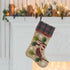Comfy Hour Joyful Holiday Collection 18"x11" Christmas Winter Cardinal with Pine Tree Branch Ornament Snowflake Stocking, White and Gold, Jute