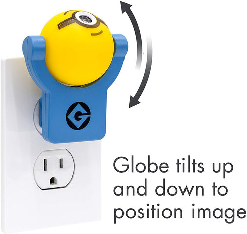Projectables Minions Plug-in Night, Despicable Me, for Kids, Collector™s Edition, Light Sensing, Image on Ceiling, Wall, or Floor, 42029, Yellow