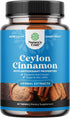 Organic Ceylon Cinnamon Tablets 1000mg - Organic Ceylon Cinnamon Powder Memory Supplement for Brain Support - Non GMO Organic Cinnamon Pills for Heart Health and Organic Immune System Booster