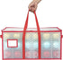 Sattiyrch Plastic Christmas Ornament Storage Box with Dual Zipper Closure - Box Contributes Slots for 128 Holiday Ornaments 4 Inches - Keeps 54 Xmas Holiday Ornaments (4 Inches.54pcs)