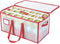 Sattiyrch Plastic Christmas Ornament Storage Box with Dual Zipper Closure - Box Contributes Slots for 128 Holiday Ornaments 4 Inches - Keeps 54 Xmas Holiday Ornaments (4 Inches.54pcs)