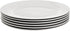 Amazon Basics 6-Piece White Dinner Plate Set