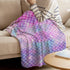 T&H Home Artistic Blanket, Ombre Beauty Mermaid Fish Scale Soft Flannel Fleece Bedding Blanket for Couch, Throw Blanket for Cover Men Women Aults Kids Girls Boys 50"x60"