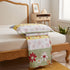 3-Piece Girls Floral Heart-Shaped Striped Quilt Set Twin with Shams,Blue Yellow White Stripe Daisy Flowers Bedspread Coverlet Bedding Set Lightweight Blanket Bed Cover for All Seasons (Blue,Twin)