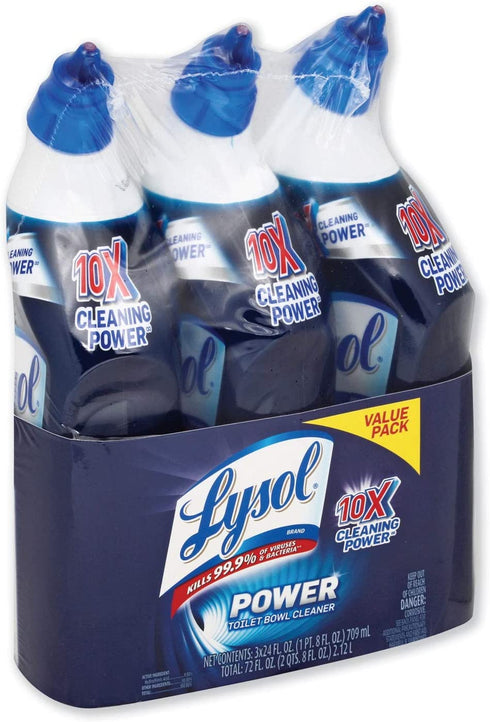Lysol Brand 98726 Disinfectant Toilet Bowl Cleaner, Wintergreen, 24 oz Bottle, 3/Pack, 3 Pack/CT