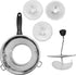 Bezrat Stainless Stainless Steel 2-Quart Food 3 Discs | Kitchen Mill for Mashing, Straining & Grating Fruits & Vegetables | Easy to Clean & Durable Quality, 17 x 9 x 5.2 inches, Silver