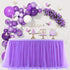 6Ft Purple Tulle Table Skirt Tulle Tablecloth for Round/Rectangle Table Tutu Table Skirting for Wedding Birthday Party Baby Shower Event Meeting Home Dessert Cake Table Decor- Elegant Lavender Tulle