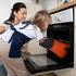 Oven Mitts and Pot Holders Sets,Yihoume 500„‰ Heat Resistant Extra Long Professional Silicone Oven Mittens with Mini Oven Gloves and Basting Brush,for Cooking,Baking,BBQ (Orange)